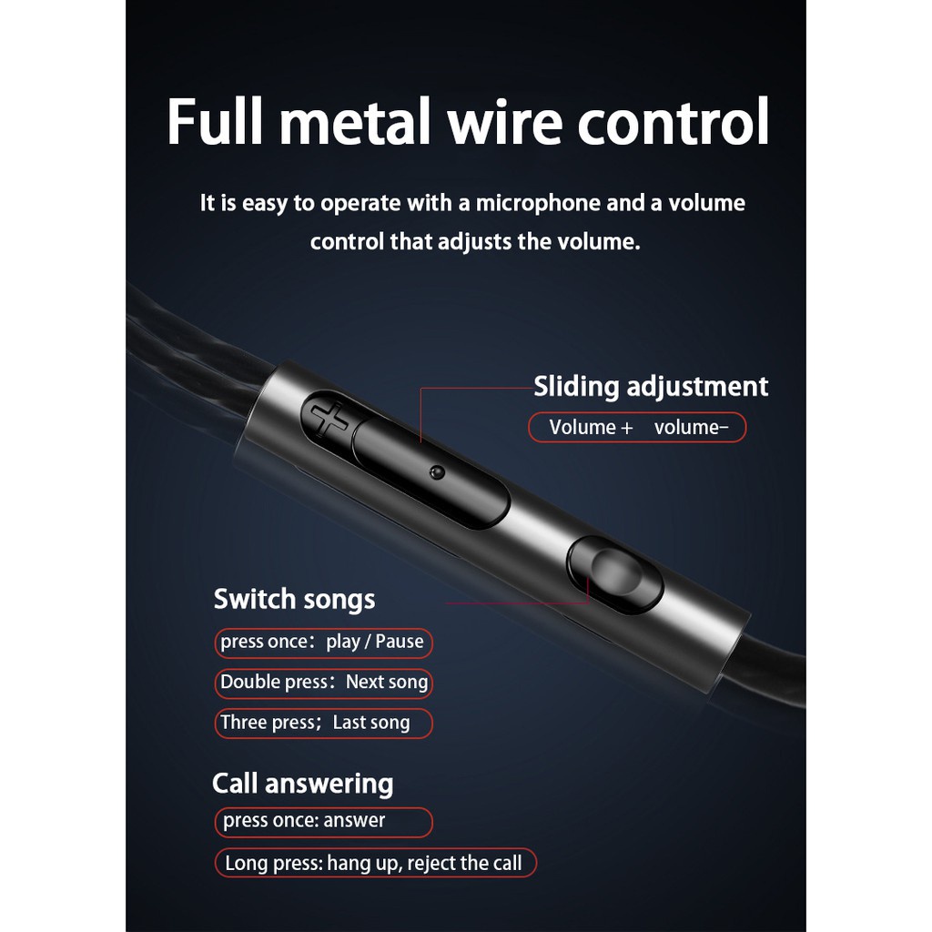 Tai Nghe Nhét Tai 4D Bằng Kim Loại Âm Thanh HIFI Giảm Tiếng Ồn Cho Điện Thoại Và Máy Tính