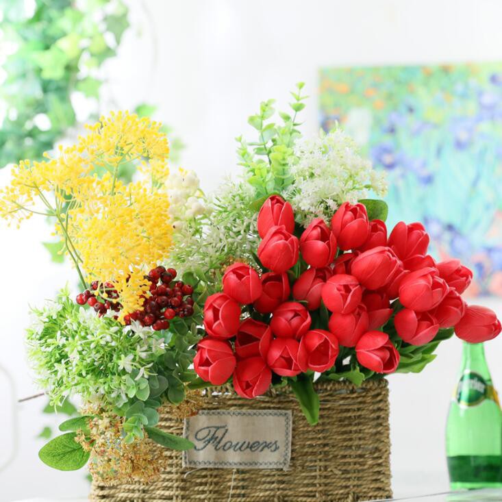 Cành hoa tulip giả dùng trang trí nhà cửa TM250