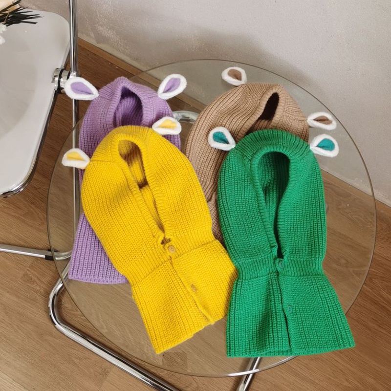 Mũ Len Giữ Ấm Tai Gấu Dễ Thương Cho Bé Trai & Gái F262 2-6 Tuổi