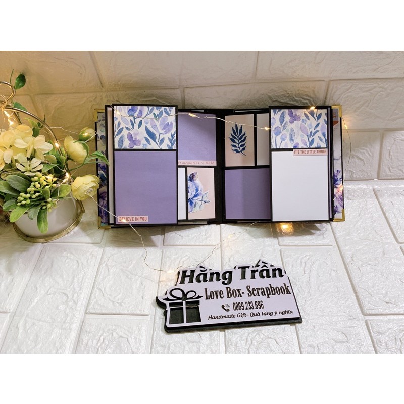 Album ảnh mini màu tím mộng mơ