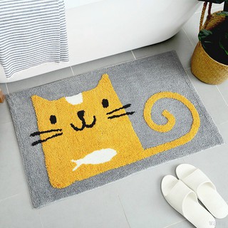 Thảm chùi chân lông mịn hình thú dễ thương