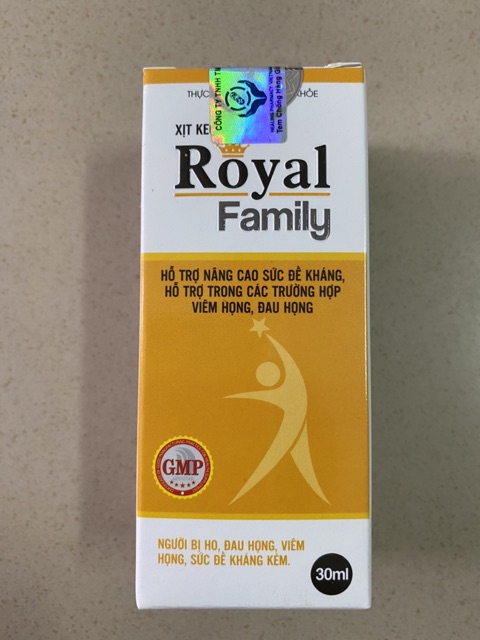 Xịt Keo Ong ROYAL FAMILY (30 ml) Hỗ trợ trường hợp đau họng, viêm họng