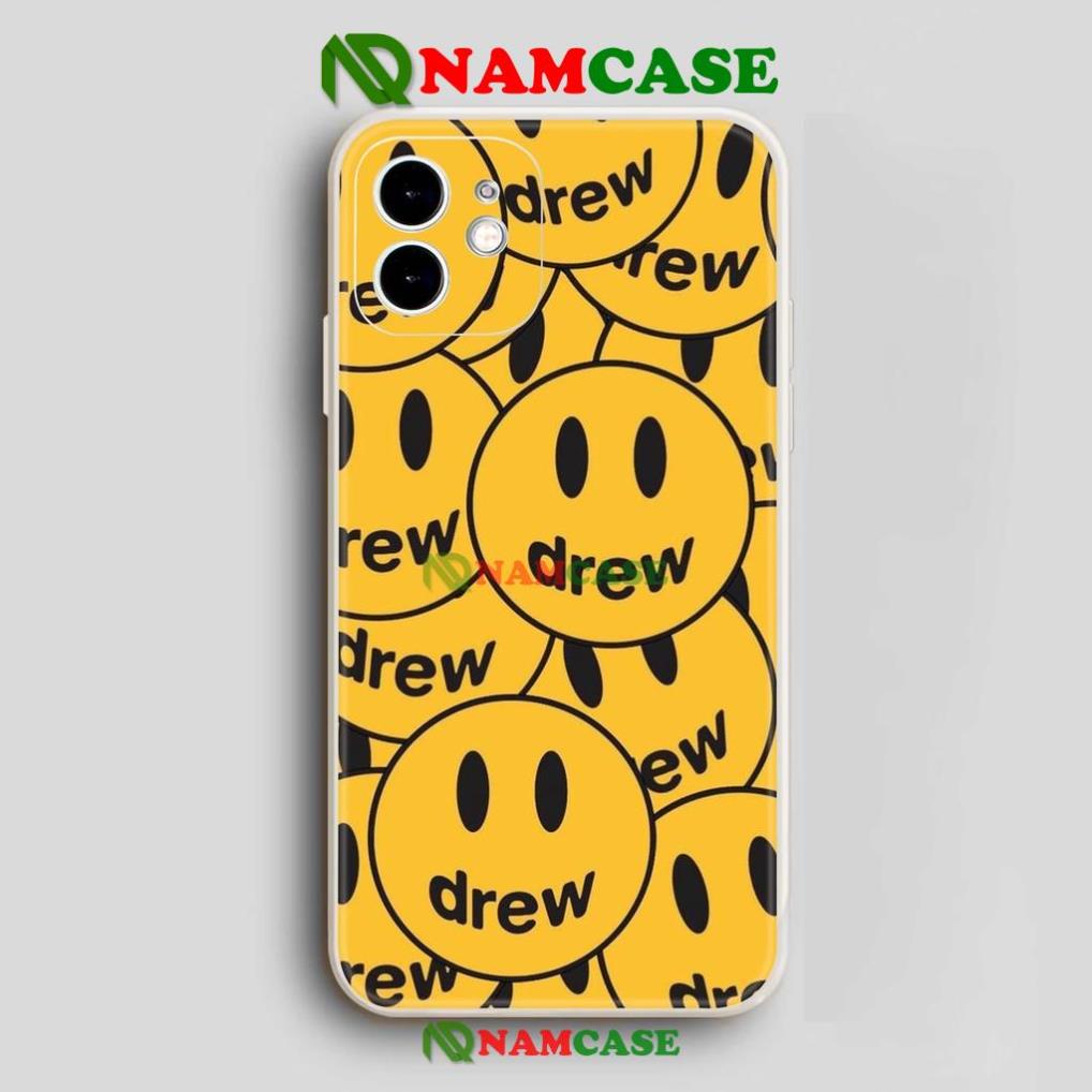 Ốp lưng iPhone Drew cạnh viền vuông silicon mềm dẻo cho iphone 6/6s/7/8/X/XS/XR/11/12/13 Pro Plus Max cute dễ thương đẹp