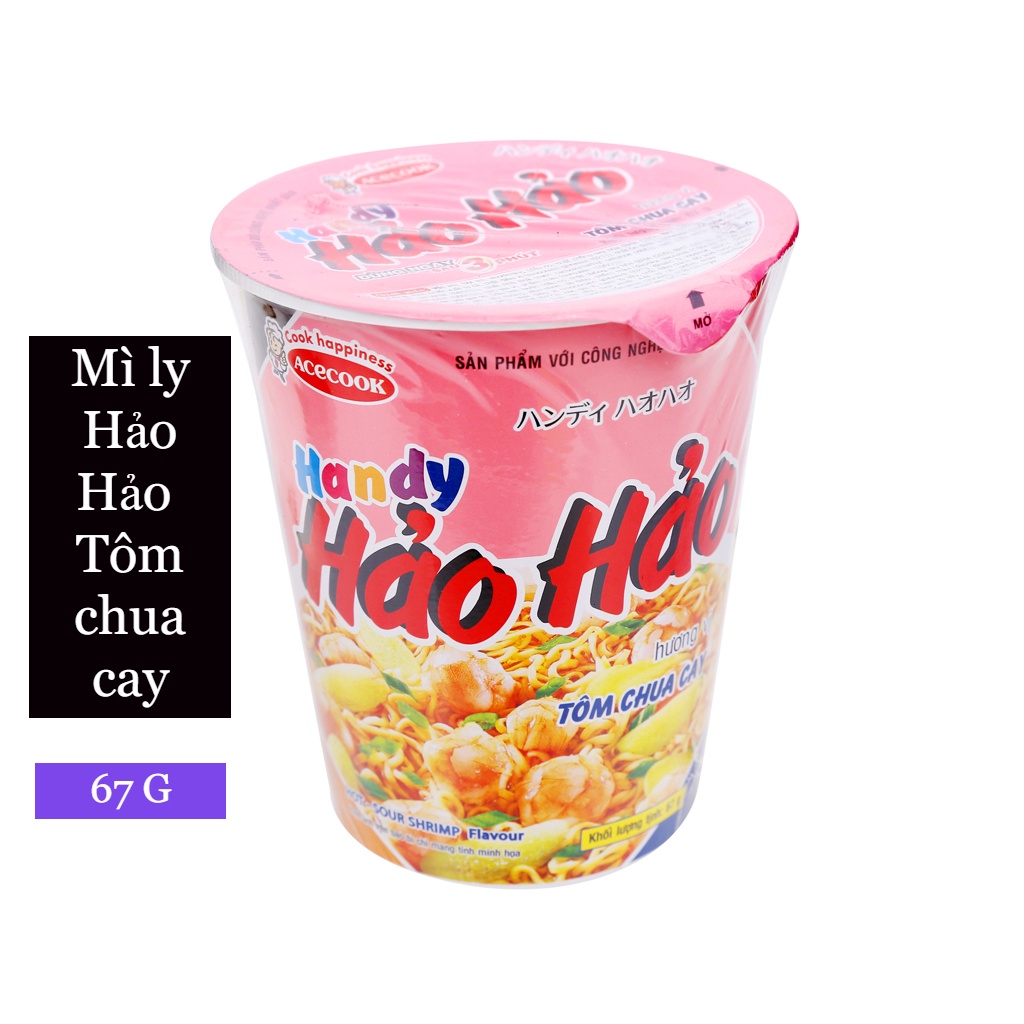 Mì ly Hảo Hảo Tôm chua cay 67g