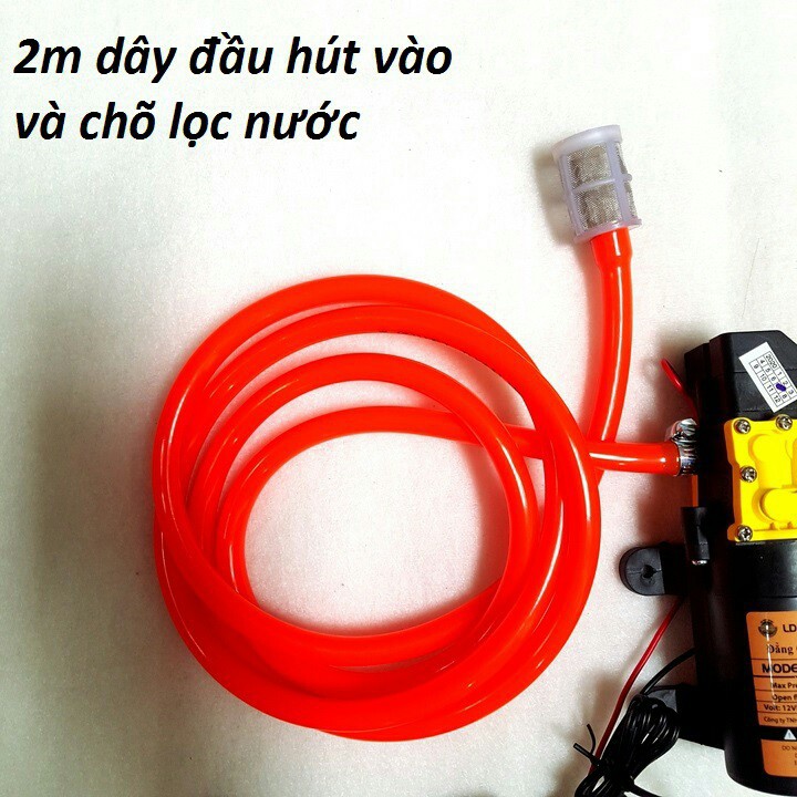 Bộ máy phun sương,tưới lan,tưới hoa,xịt rưra 12v đầu béc có chỉnh tia dạng phun sương tiện lợi