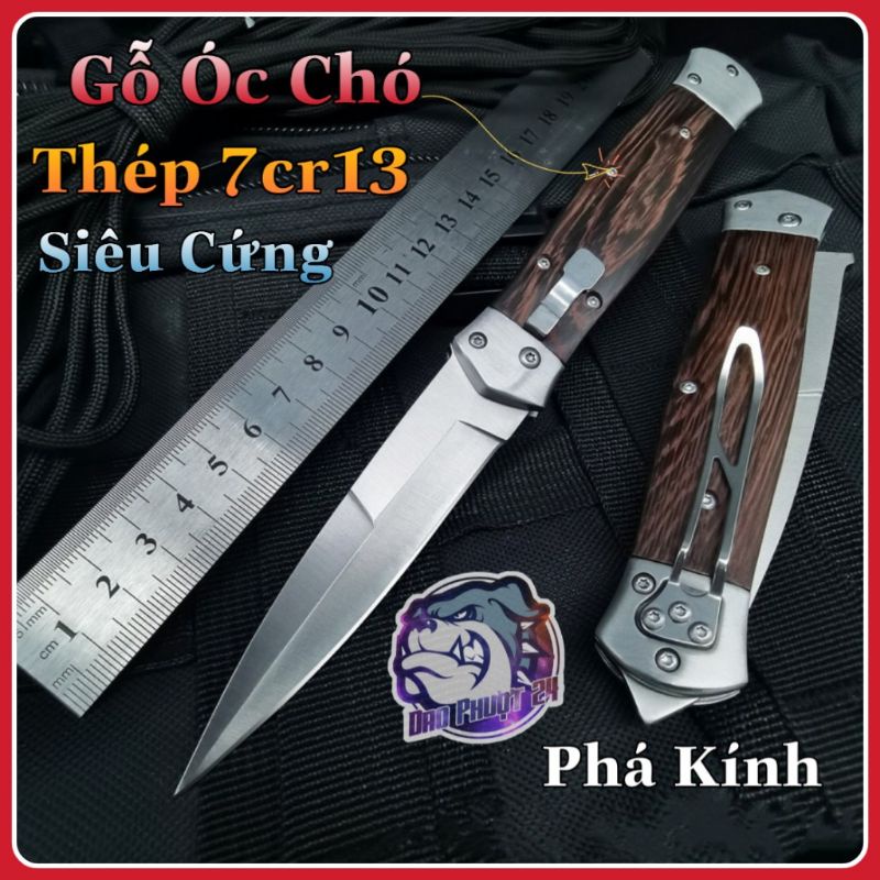 [Dao Phượt] - Dao Gấp Đa Năng New Cán Ốp Gỗ Óc Chó Cao Cấp cắt gọt hoa quả ,dây dù | WebRaoVat - webraovat.net.vn