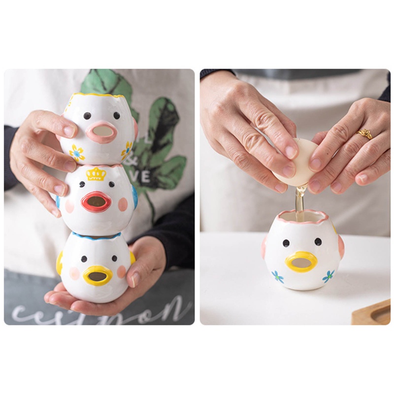 Dụng Cụ Tách Lòng Đỏ Trứng Gà Bằng Gốm Dễ Thương