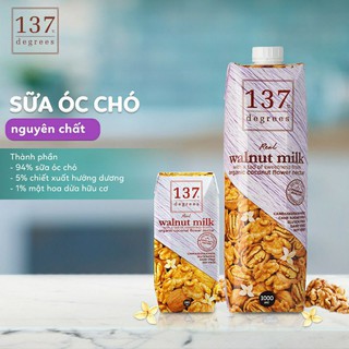 Sữa hạt óc chó nguyên chất 137 degrees 1000ml