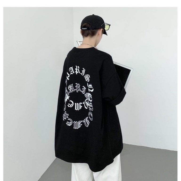 Áo thun tay lỡ nam nữ, áo phông unisex form rộng chất cotton mát mịn thấm hút mồ hôi in hình TOMO