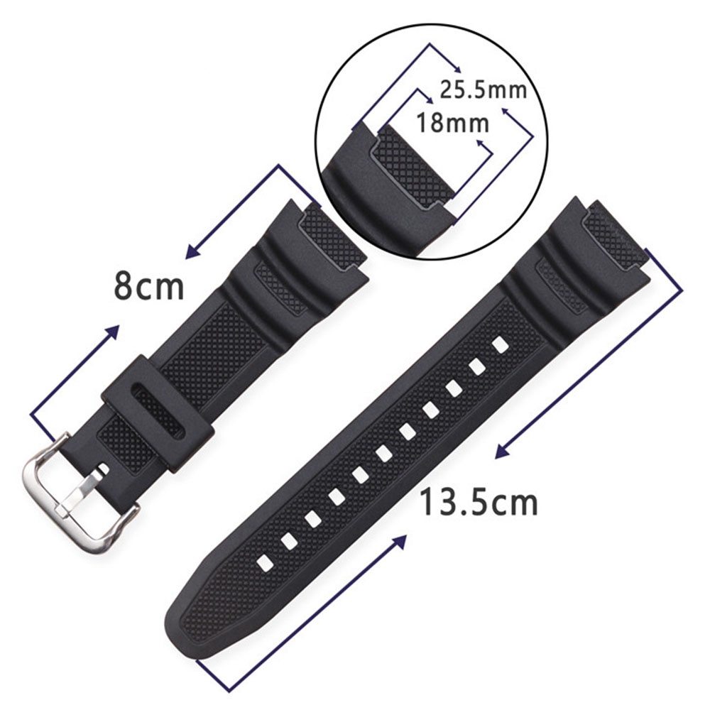 Dây Đeo Đồng Hồ Bằng Silicone Cho Casio AE-1000w AQ-S810W SGW-400H / SGW-300H 18mm