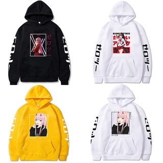 Áo hoodie in họa tiết anime Darling In The Franxx Kawaii Zero Two thời trang mùa đông phong cách Hàn Quốc