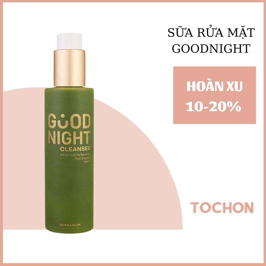 Gel Rửa Mặt Than Hoạt Tính Dermarium Good Night Cleanser 140ml | BigBuy360 - bigbuy360.vn