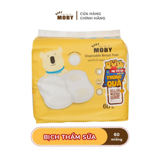 Bịch thấm sữa Moby Thái Lan (60 miếng/bịch)