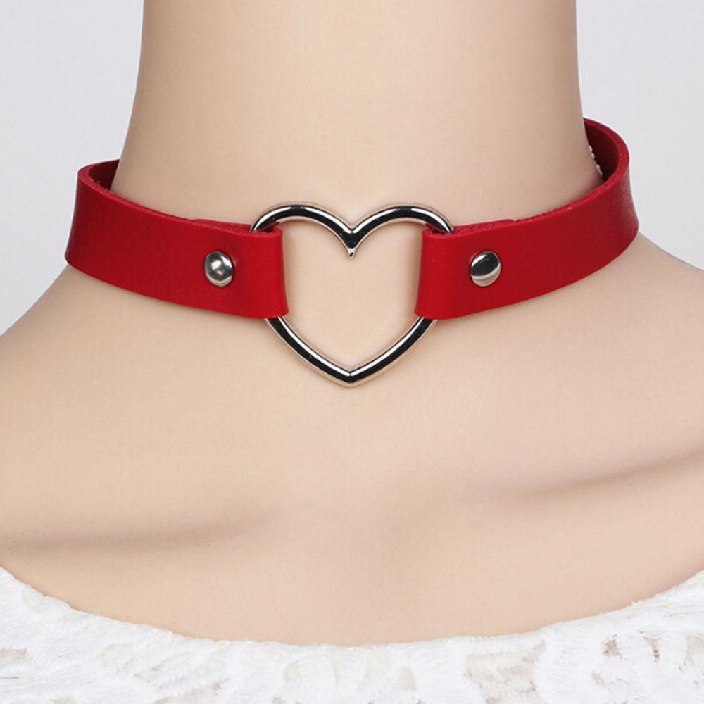 Vòng Cổ Choker Hình Trái Tim Nạm Đinh Tán Handmade