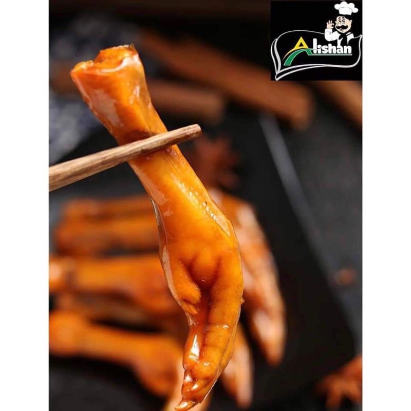 Chân gà cay việt Nam hãng Alishan, ủ vị xì dầu tỏi ớt siêu ngon, hương vị tứ xuyên