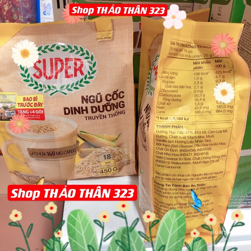 Mẫu Mới Date 2023-Ngũ Cốc Dinh Dưỡng SUPER 450g- Hàng Nhập Khẩu 100% Malaysia