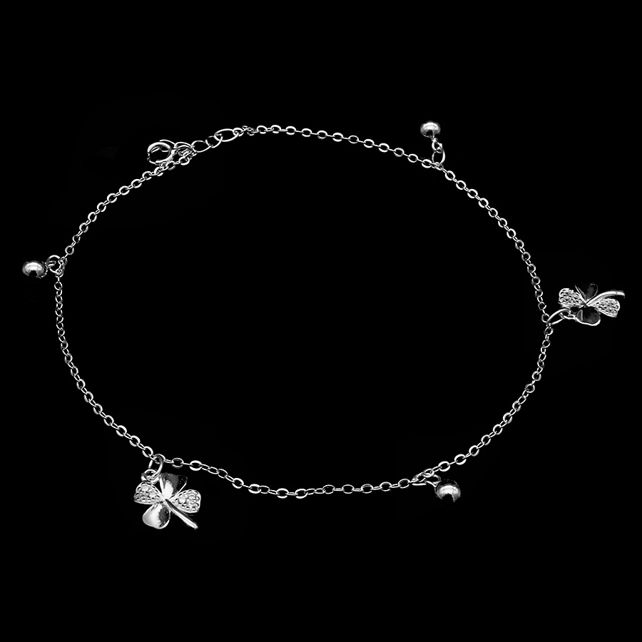 [Mã FARSBR151 giảm 100% đơn 0đ] Lắc Chân Nữ Bạc Hiểu Minh LC200 Cỏ 4 Lá Bạc ý Bảo Hành Vĩnh Viễn | BigBuy360 - bigbuy360.vn