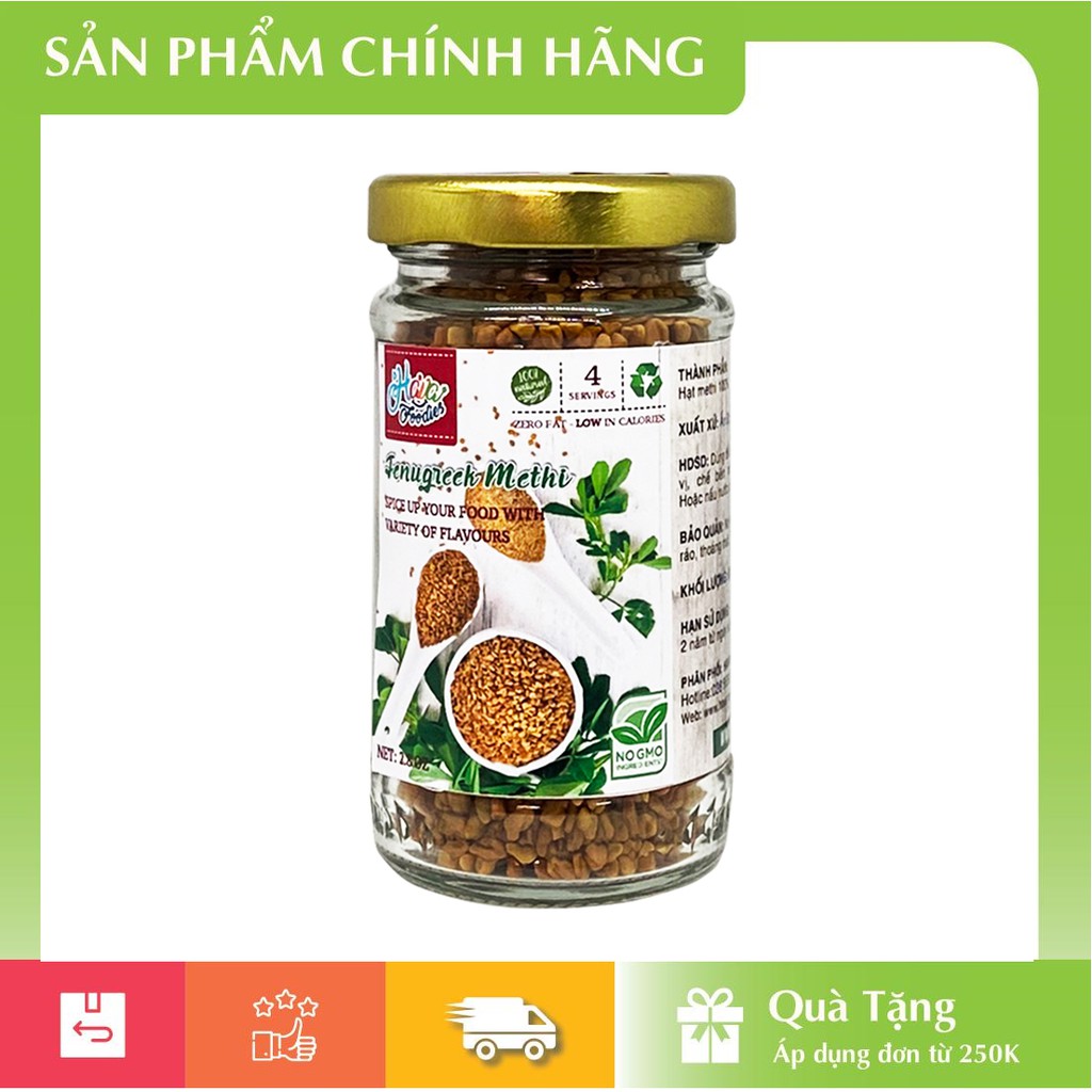 [HÀNG CHÍNH HÃNG] Hạt Methi – Fenugreek Methi Seeds