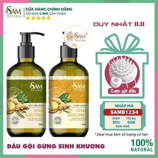 Dầu gội gừng Sinh Khương 100% từ thiên nhiên Sam Natural 500ml