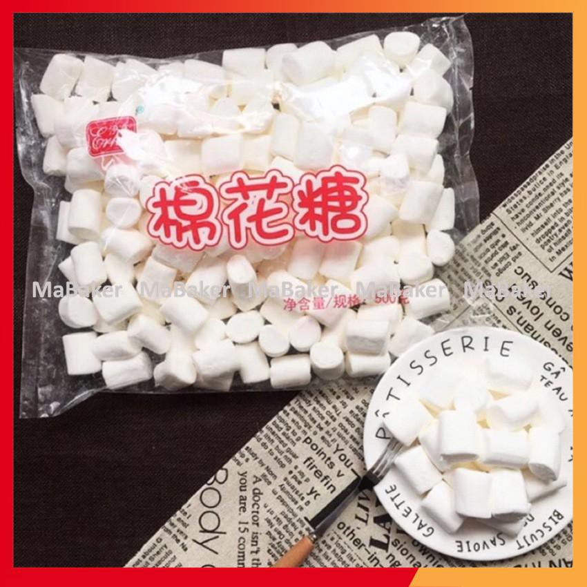Kẹo marshmallow, nougat 5kg trắng, nhiều màu và hình dáng, làm kẹo hạnh phúc, bông gòn, bấc - MaBaker