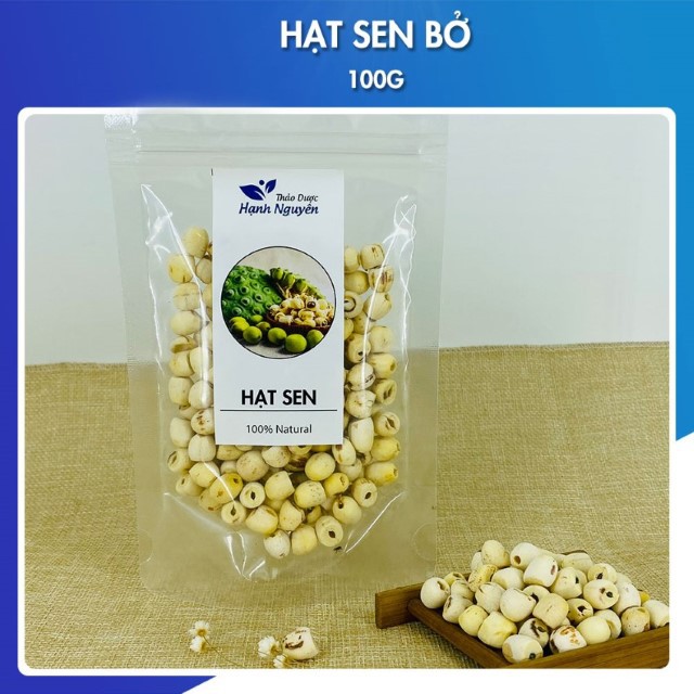  100g Hạt Sen Bở (Hạt Sen Nấu Chè Thơm, Bở Loại 1)