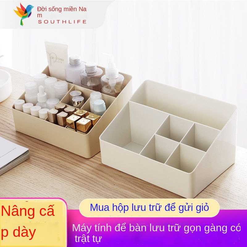 Hộp đựng mỹ phẩm, bàn trang điểm loại lớn, ngăn kéo để bàn, hộp đựng trang sức, hộp đựng phân loại và phân loại nhựa