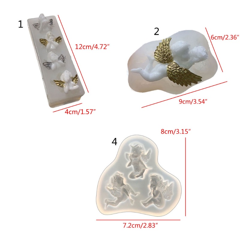 Khuôn silicone làm trang sức hình đôi cánh thiên thần