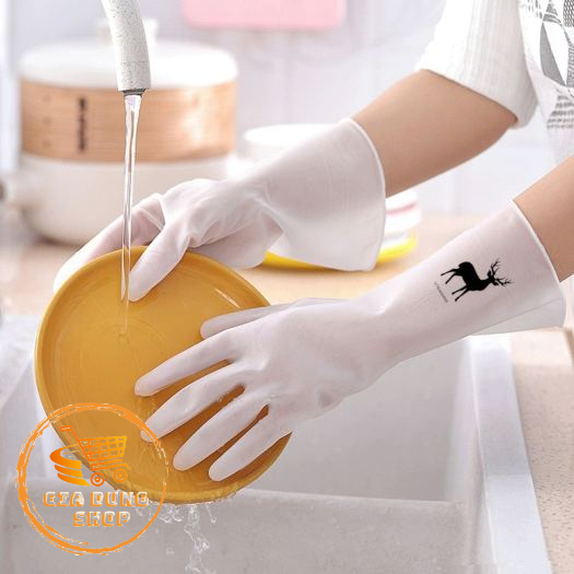 Găng Tay Cao Su Hình Hươu Hạc Siêu Dai