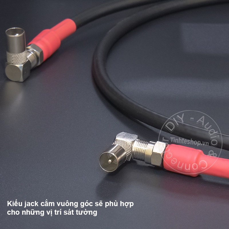 Dây ăng ten TV 2 đầu cong DIY 0.5M đến 10M