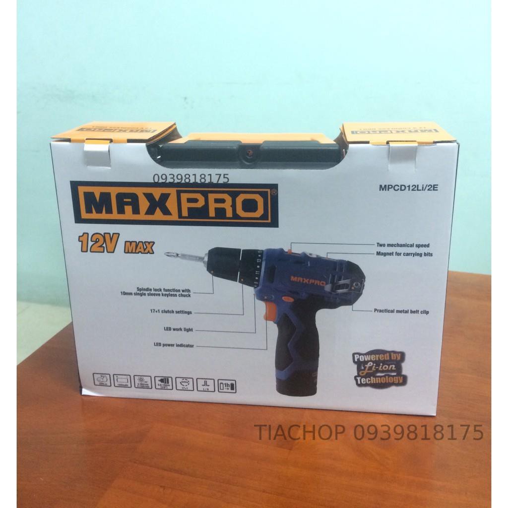 Máy khoan pin 12V Maxpro - MPCD12Li/2E