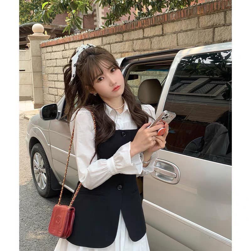 SET VÁY SƠMI KÈM YẾM