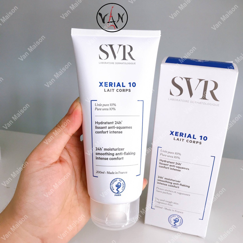 Sữa dưỡng thể và giữ ẩm SVR xerial 10 lait corps tuýp 200ml