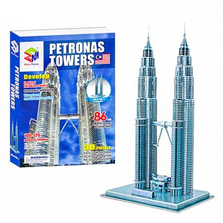 Mô Hình Giấy 3D Magic Puzzle: Tháp Đôi Petronas G168-1 [130 Chi Tiết]