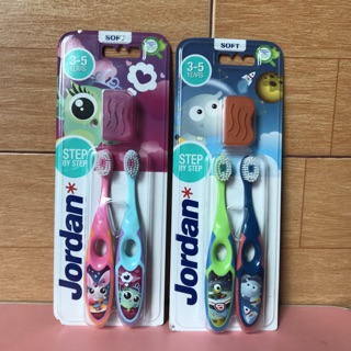 Combo 2 bàn chải đánh răng bé jordan step 2(3-5tuổi)