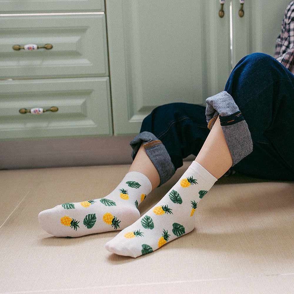 Vớ Cotton Họa Tiết Trái Cây Ngộ Nghĩnh Dành Cho Cả Nam Và Nữ