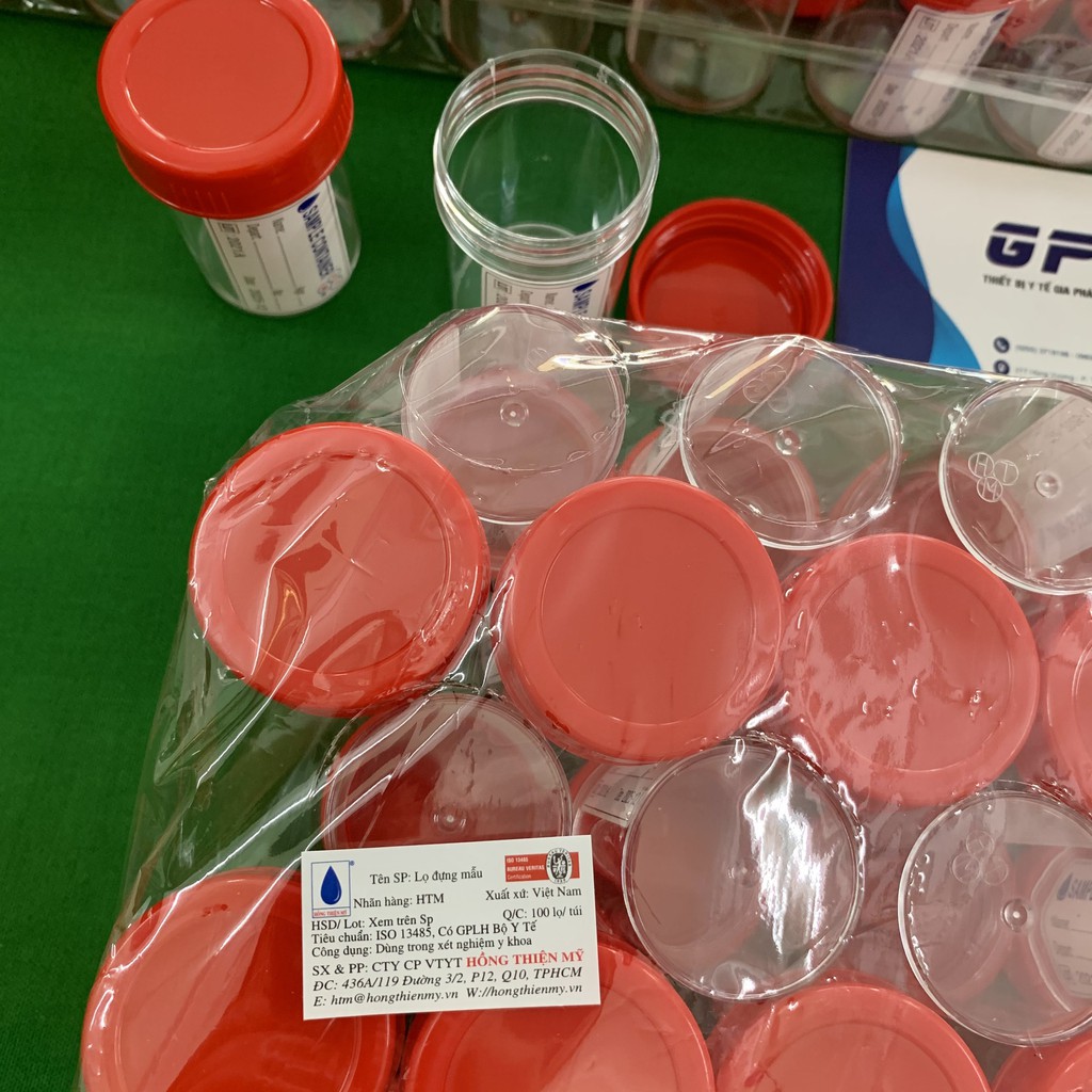 LỌ ĐỰNG MẪU BỆNH PHẨM CÓ NHÃN HTM ĐỰNG MẪU NƯỚC TIỂU XÉT NGHIỆM