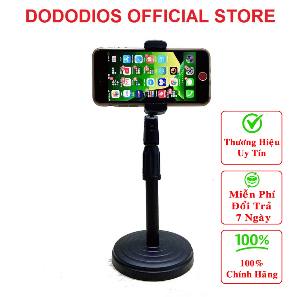 [MALL] giá đỡ điện thoại, chân đến để bàn dùng livestream, quay video, ghi hình xoay 360 độ - Chính hãng DODODIOS
