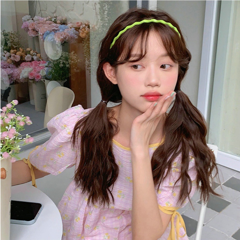 Băng Đô Cài Tóc Gợn Sóng Màu Kẹo Thời Trang Cho Nữ