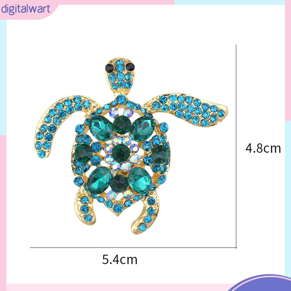 Ghim Cài Thiết Kế Rùa Biển Đính Đá Dễ Thương Sang Trọng Cho Nữ