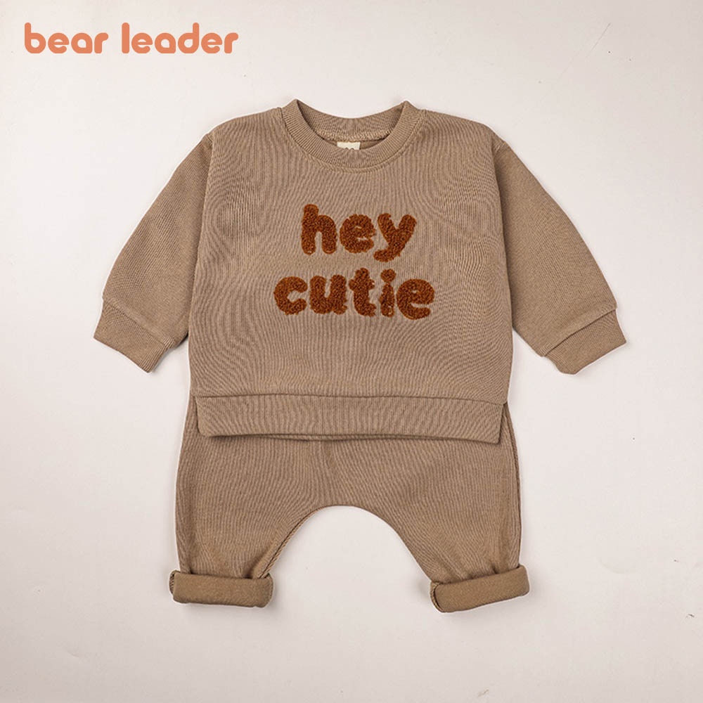 Bộ Đồ Thời Trang Xuân Thu 2 Món Áo Sweater Tay Dài In Chữ Bear Leader 0-3 Tuổi Thời Trang Xuân Thu 2022 Cho Bé Trai