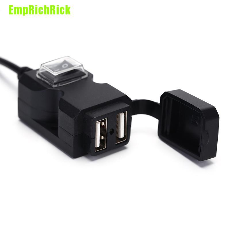 Bộ Sạc Usb Gắn Ghi Đông Xe Máy 12v