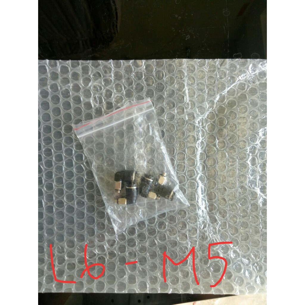 Khớp nối nhanh co PL ren ngoài khí nén, nối góc PL4-M3 PL4-M5 PL6-M5