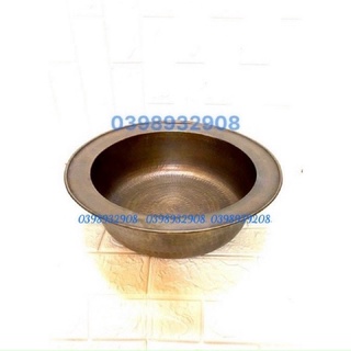 CHẬU ĐỒNG NGUYÊN CHẤT BẰNG ĐỒNG KÍCH THƯỚC 42 cm nặng 1.6 kg