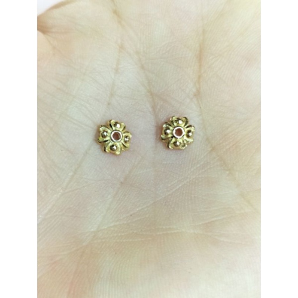 Charm ốp hoa bạc 925 chặn hạt size 6li bảo hành vĩnh viễn