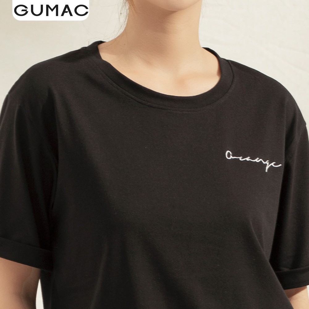 Áo thun nữ lai lật thêu GUMAC đủ màu, đủ size, thiết kế basic, năng động trẻ trung ATA1111 | BigBuy360 - bigbuy360.vn
