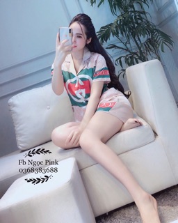 Pijama satin lụa cao cấp Sam