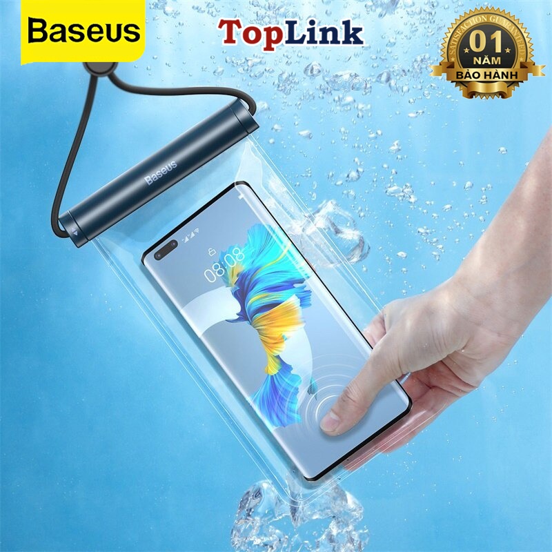 Túi Chống Nước Điện Thoại Baseus Waterproof 5 Lớp Chống Nước Tiêu Chuẩn IPX8 Cho Độ Sâu Đến 30m Phù Hợp Đi Biển Đi Phượt