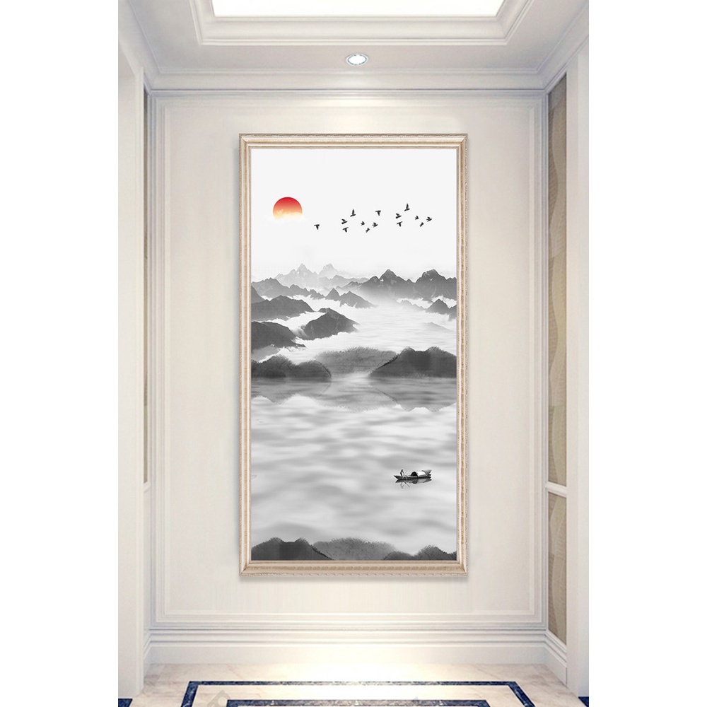 In hình ép gỗ Laminate TRANH HÀNH LANG TRUNG QUỐC - Mẫu 67 (50x75, 60x90, 70x110). In ảnh theo yêu cầu