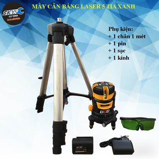 Máy cân bằng laser cảm ứng 5 tia xanh GT051- hoạt động 20-30m