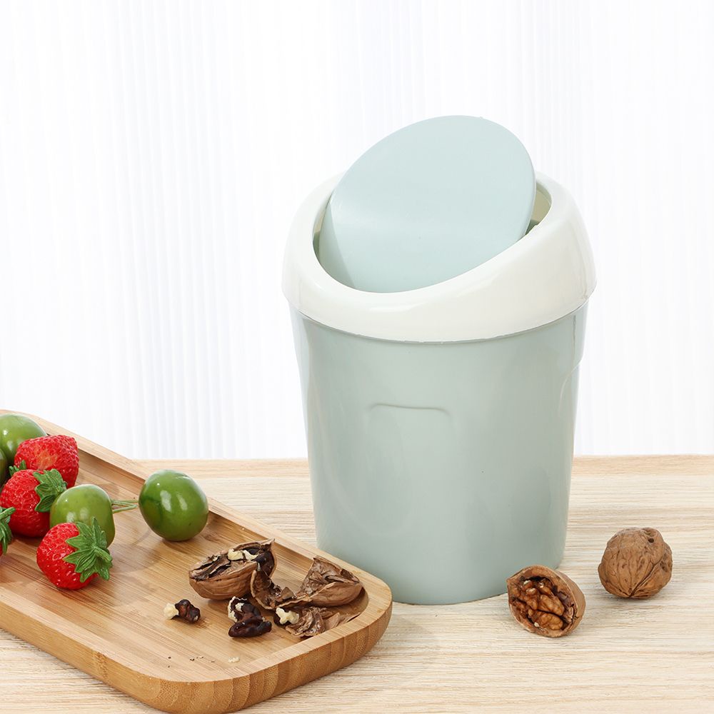 Thùng Rác Nhựa Mini Để Bàn Thiết Kế Sáng Tạo Nhiều Màu Sắc Tiện Dụng Cho Nhà Bếp / Phòng Khách